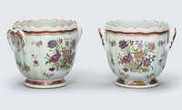 QIANLONG (1736-95) A PAIR OF SMALL FAMILLE ROSE ICE-PAILS